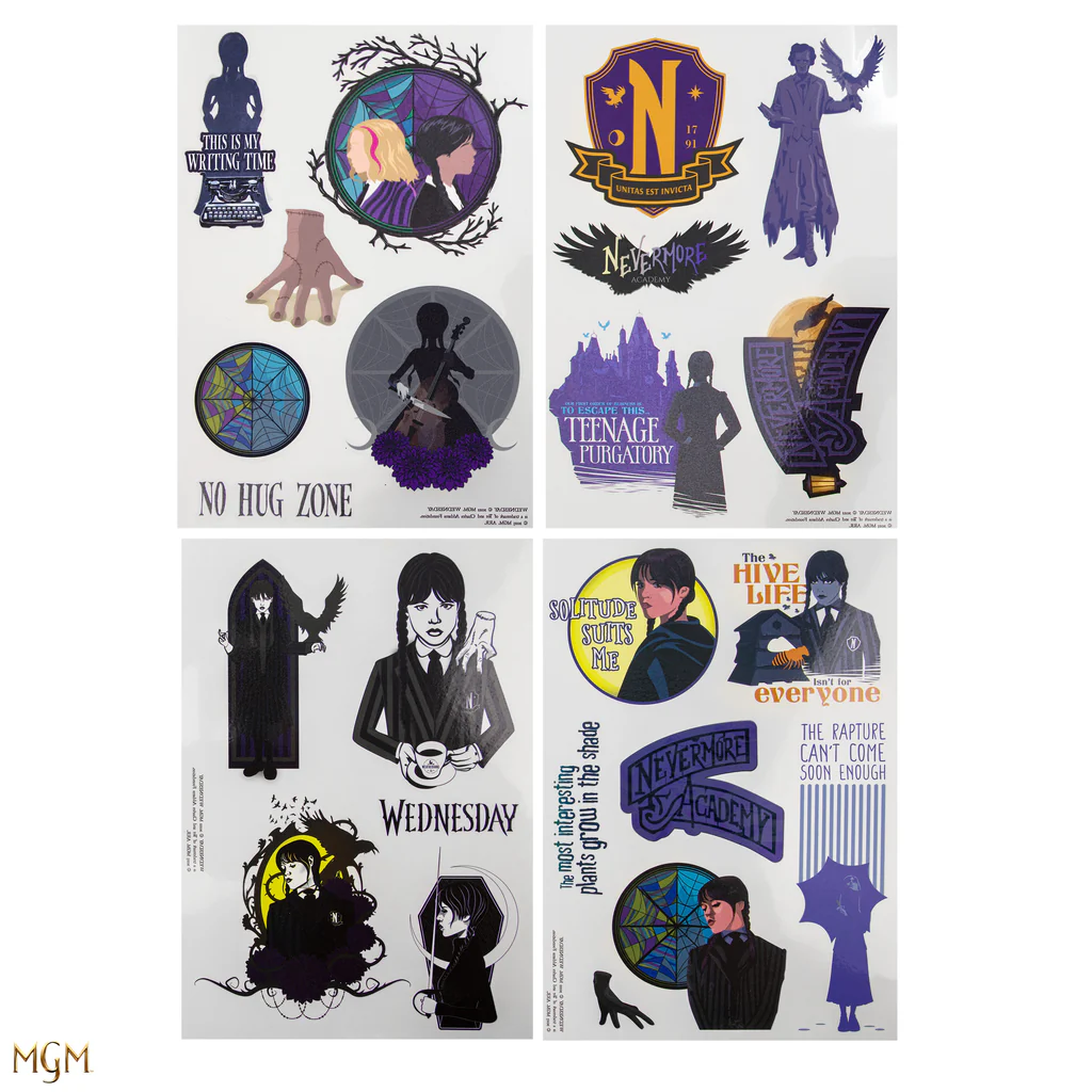 Wednesday Temporary Tattoos – Set of 23