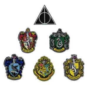 Harry Potter set of 6 Crests Patches (Iron-on)
