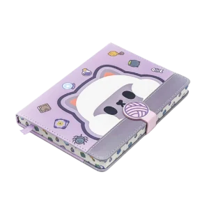 Ginza Purple Cat Notebook