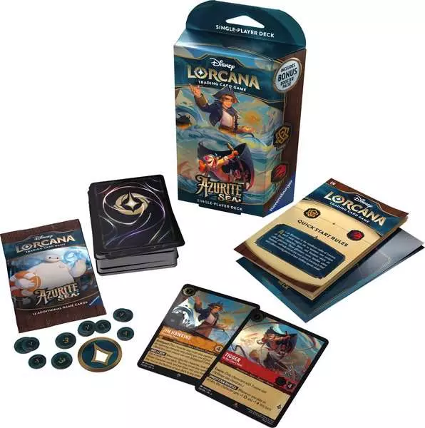 Disney Lorcana TCG Azurite Sea Set 6 – Amber & Ruby Starter Deck