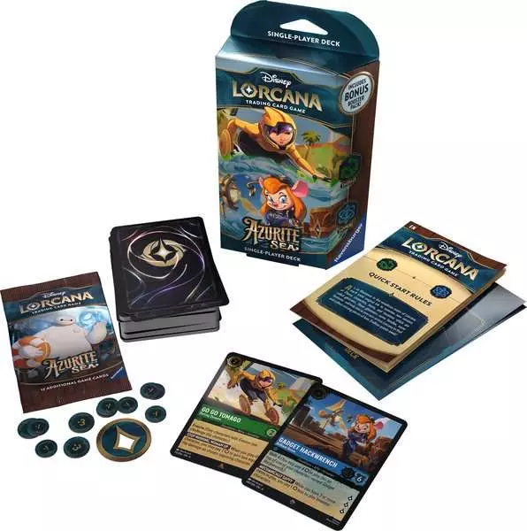 Disney Lorcana TCG Azurite Sea Set 6 – Emerald & Sapphire Starter Deck