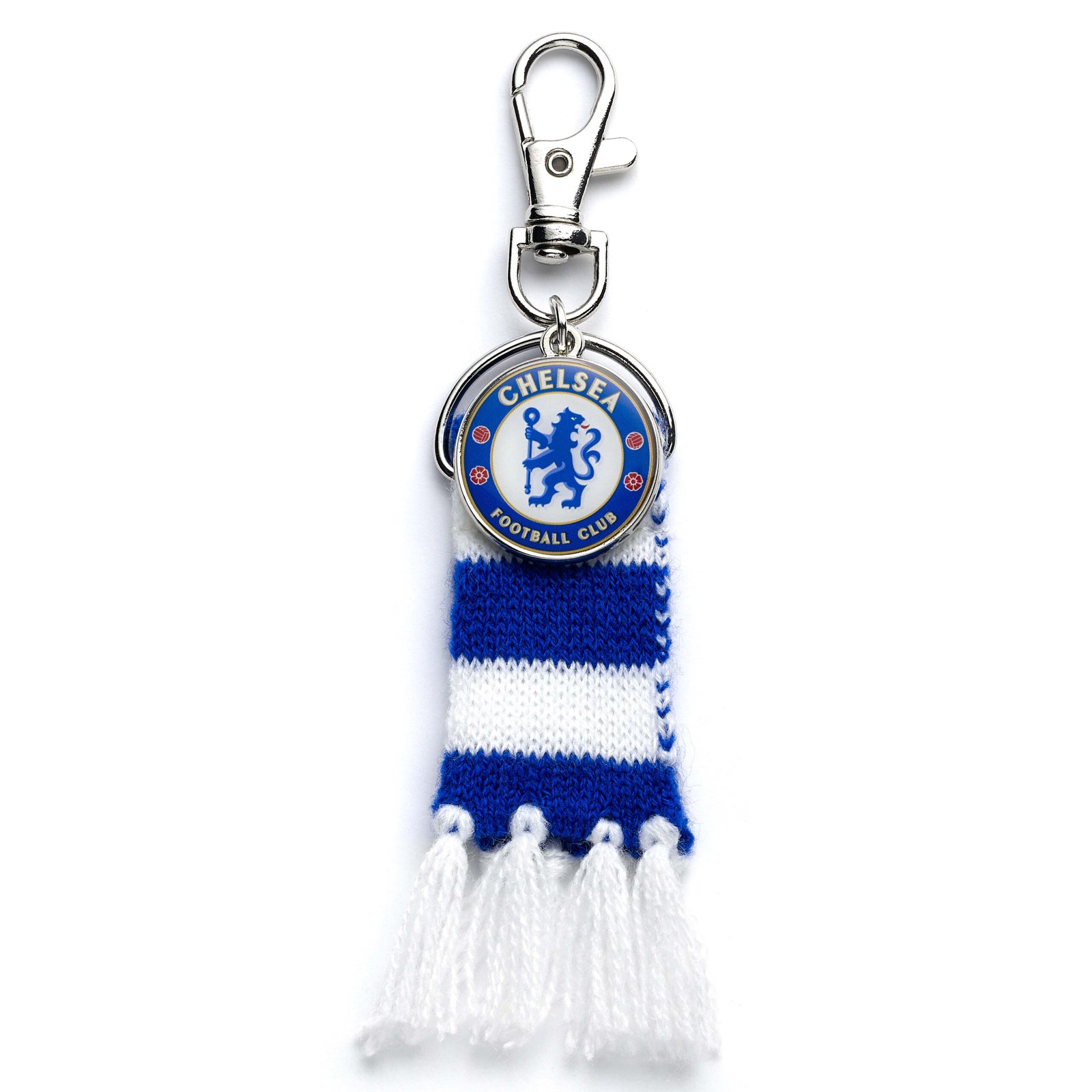 Chelsea Football Club Blue Stripe Scarf & Crest Backpack Hanger