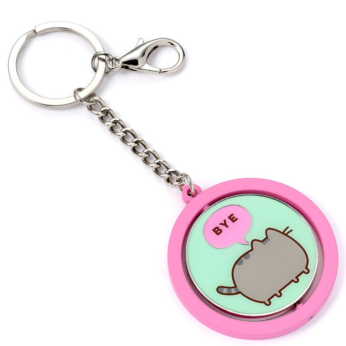 Pusheen the Cat “Hi , Bye” Spinning Keyring