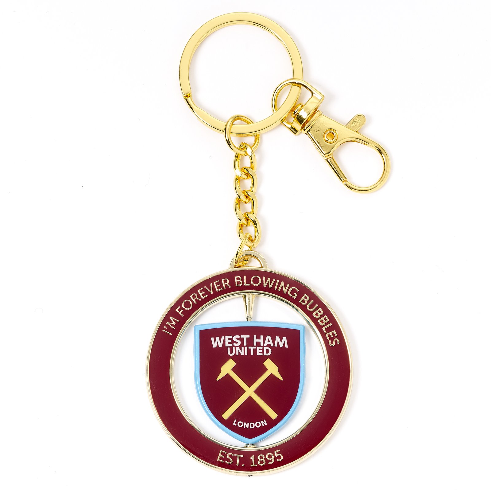 West Ham spinning “I’m Forever Blowing Bubbles” keyring